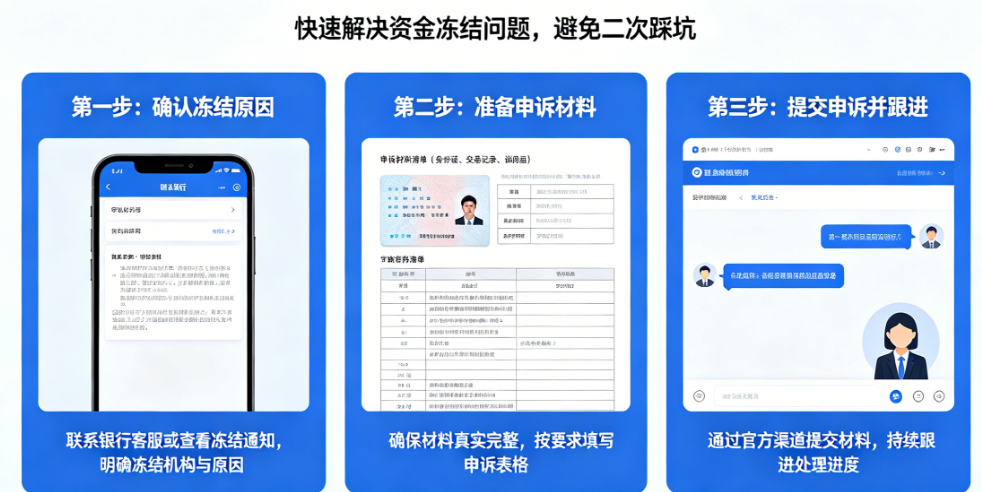 资金被冻结怎么办？三步高效解冻申诉流程与避坑指南！