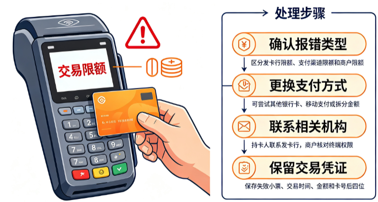 POS机刷卡显示交易限额怎么办？