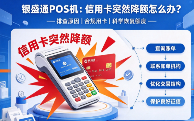 银盛通POS机：信用卡突然降额怎么办？