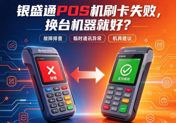 银盛通POS机刷卡失败换台机器就好？